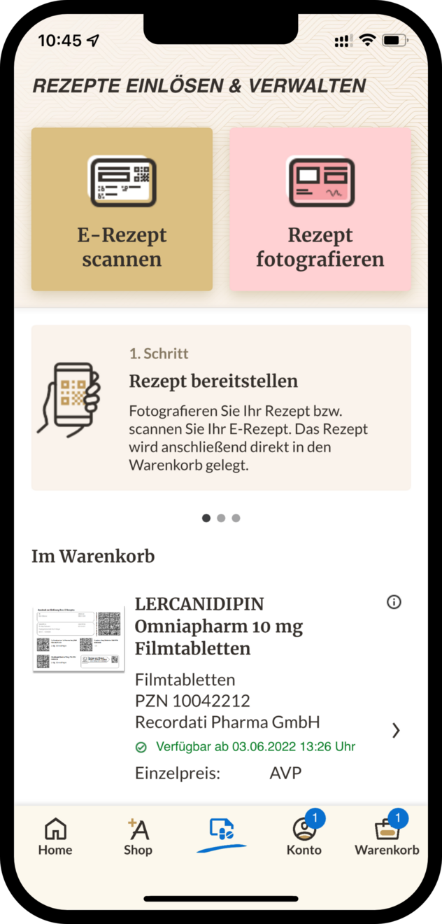 Rezept einlösen Rezept einlösen